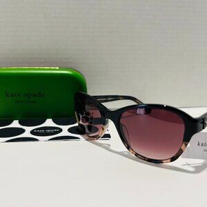 Authentic Kate Spade Black Shaded Havana Sunglasses - New with Packaging